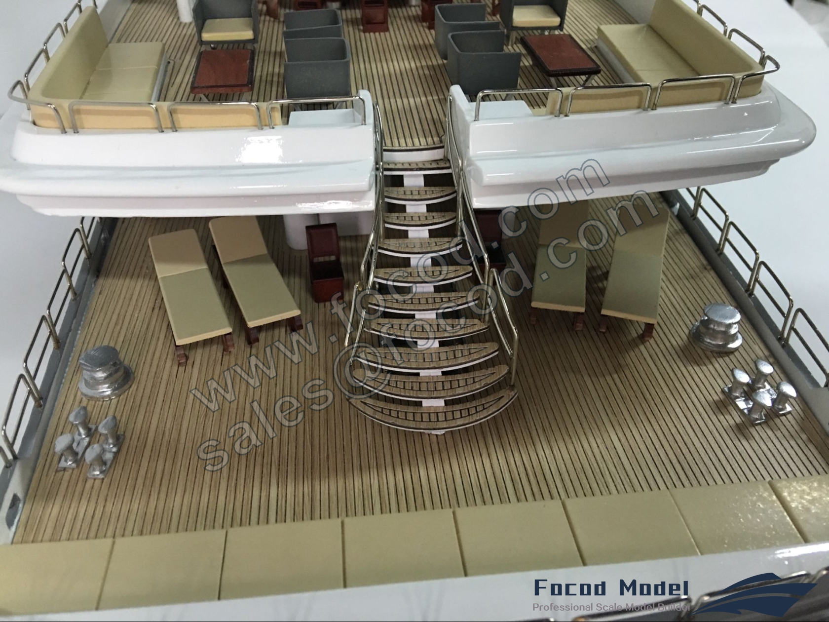 custom made model of 55m superyacht